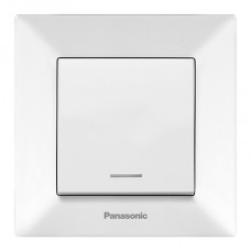 Вимикач Panasonic Arkedia Slim одноклавішний з підсвіткою, білий