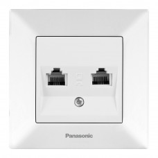 Розетка Panasonic Arkedia Slim телефонна RJ11 CAT3, біла