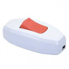 Вимикач для бра (Білий/Червона кнопка) (DE-PA)