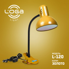 Лампа-прищіпка ВИСОКА "Золото" (ТМ LOGA ® Light)