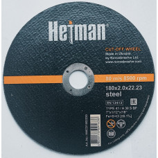 Круг відрізний для металу Hetman 41 14А 180 2,0 22,23 + нерж