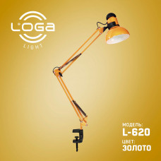 Лампа настільна зі струбциною "Золото" (ТМ LOGA ® Light)