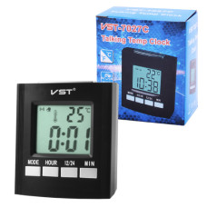 Годинники електроні говор. VST-7027С, температура, 2*AA