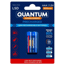 Акумулятор Ni-MH з низьким саморозрядом (LSD) Quantum 800mAh AAA, 2шт/уп blister