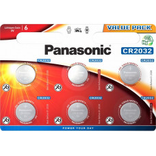 Батарейка PANASONIC CR-2032 Lithium, 3V, 1х6 шт.6BL