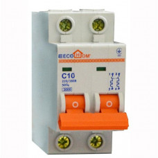 Автоматичний вимикач ECO 2p C 10A ECOHOME