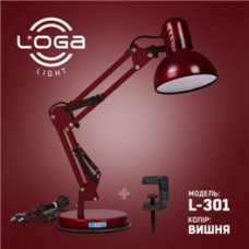 L-300 Світильник нестаціонарний настільний ТМ LOGA, 220В 60Вт (модель кольору  L-301 Вишня)