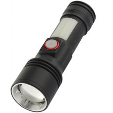 Ліхтар ручний Quantum  QM-FL1031 Adept 10W LED zoom +COB  з USB