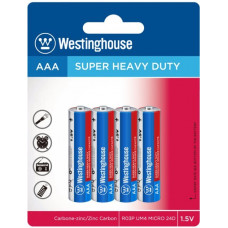 Cольова батарейка Westinghouse Super Heavy Duty AAA/R03 4шт/уп blister